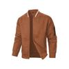 Men's Plaid Zip-Up Stand Collar Cardigan Sweatshirt Jacket