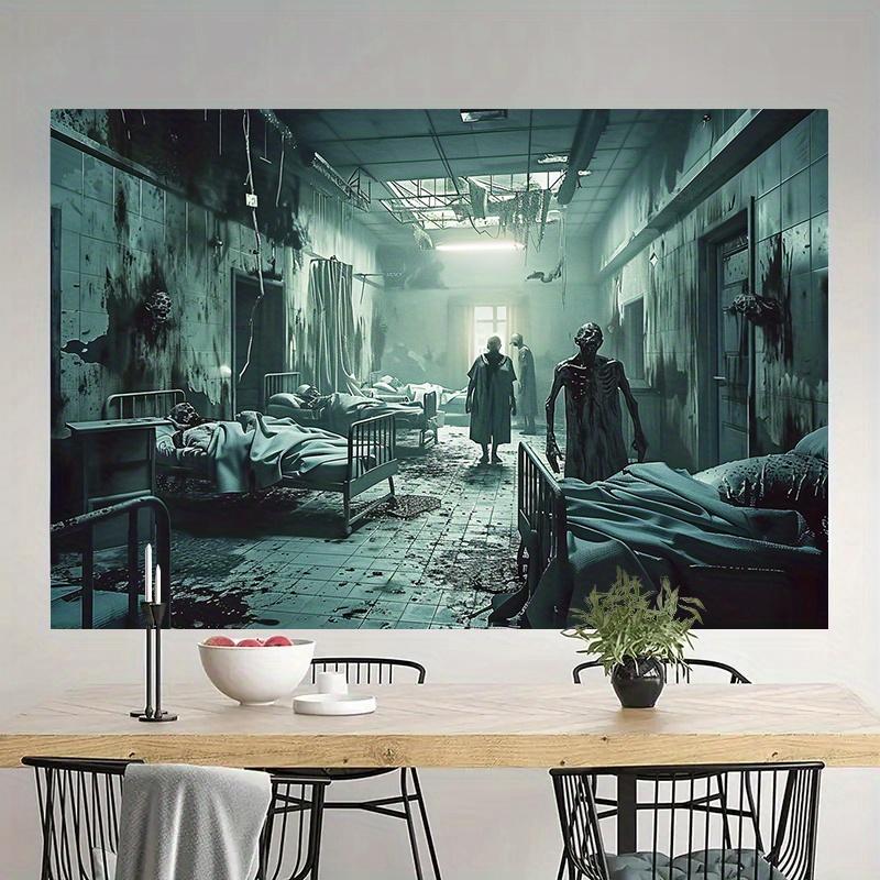 Strange Abandoned Hospital Scene Party Banner - Halloween-themed Decoration, No Power Requiredzyc