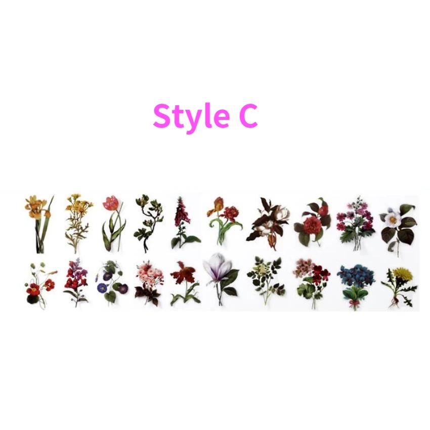 

40pcs Plant Leaves Style Transparent Sticker Scrapbooking DIY Gift Packing Label Gift Decoration Tag