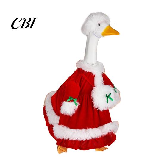 Christmas Porch Goose Outfit Halloween Ghost Outfit, Apparel, Festive Costume Outdoor Holiday Decor for 23 Inch Statue, Garden Yard Lawn Decoration