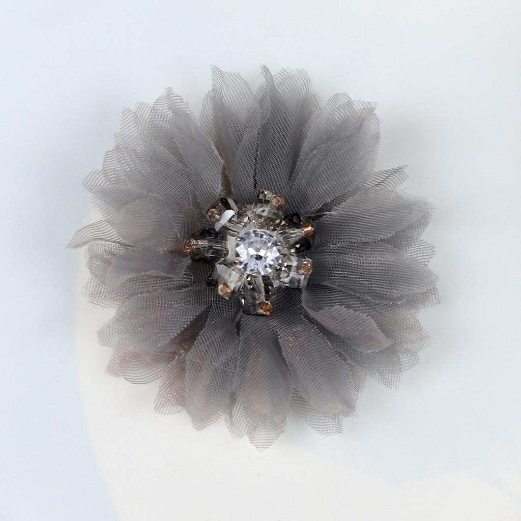 Crystal Core Organza Flower Brooch & Headdress DIY Accessories