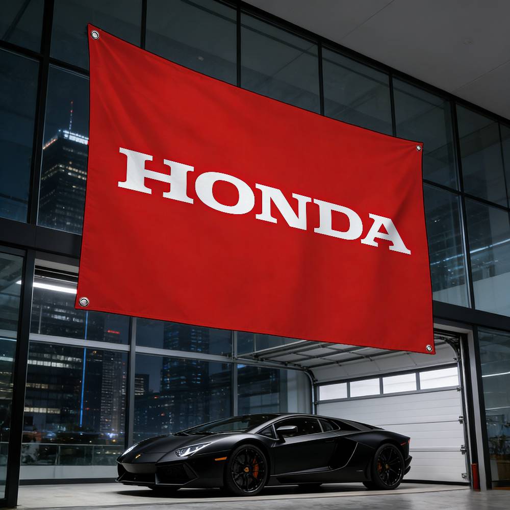 Motorcycle For HONDA Decorative Flag High Quality Polyester Fade Resistant Machine Washable Indoor Outdoor Hanging Banner RH6