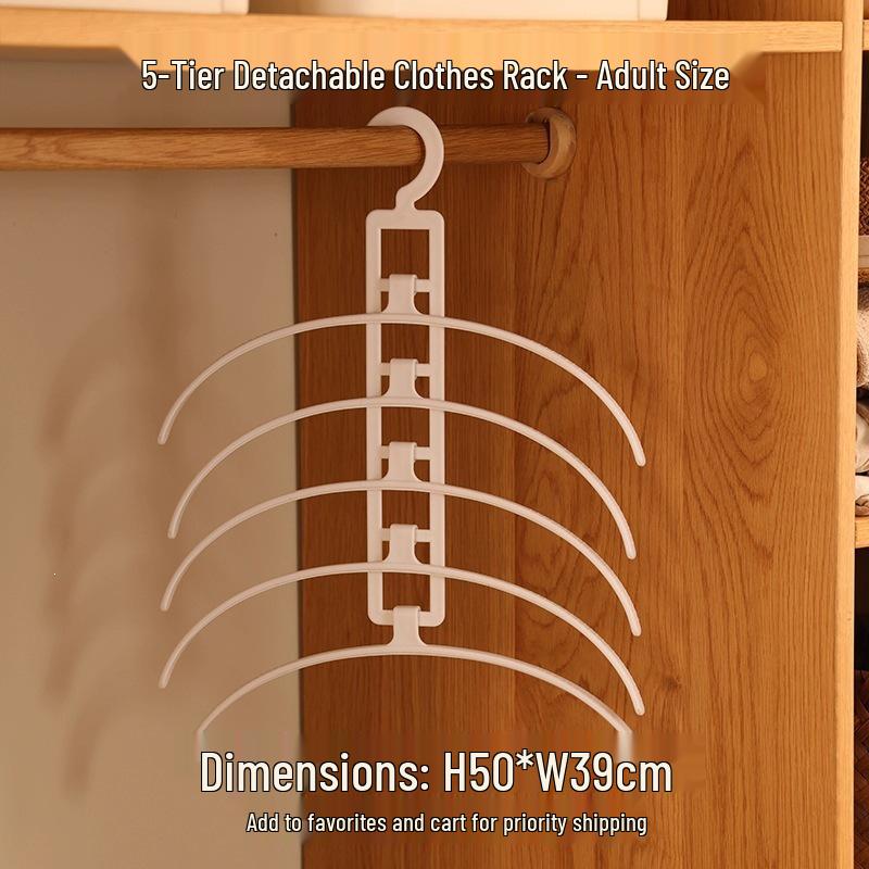 Detachable Space-Saving Clothes Hanger for Home and Dorm Wardrobes