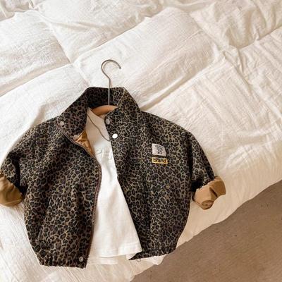 Chaqueta Casual Corta de Manga Larga de Primavera para Niños con Solapas Personalizadas