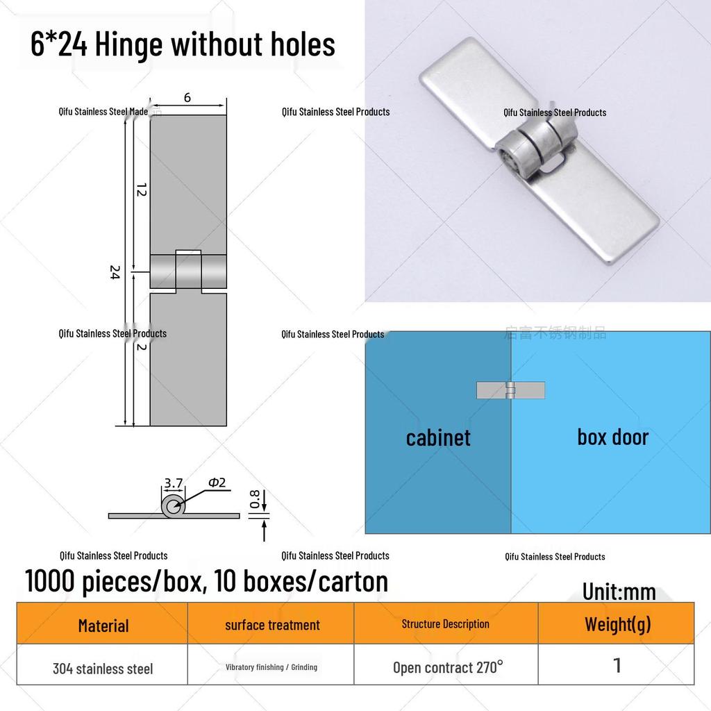 304 Stainless Steel Mini Hinge for Small Cabinets, Jewelry Boxes, and Crafts