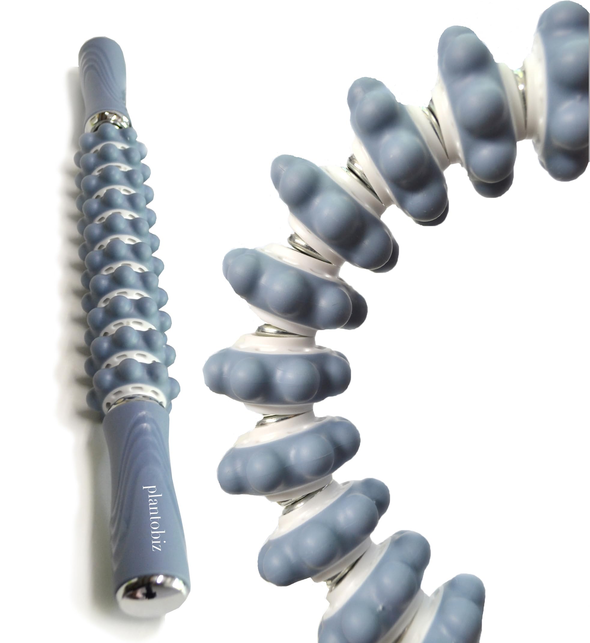 

plantobiz Миофасциальная гибкая палка Целлюлит Лимфодренажный массаж Облегчает Уменьшает 45 см Вес 640 г Релиз, Ролик, Ролик, Палка, Усталость, синий