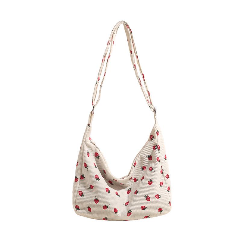 Lazy Style Bag Women's New Trendy Ins Korean Version Harajuku Shoulder Bag College Student Class Tote Bag Women