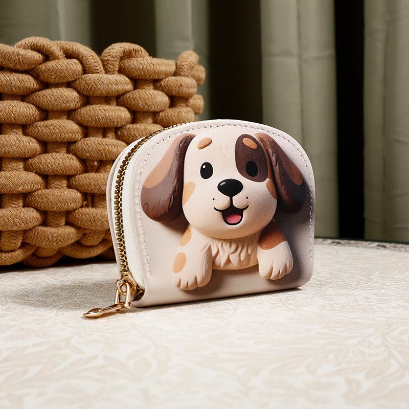 Niedliche Katzen-Geldbörse im koreanischen Stil: Cartoon-Druck Tier-Geldbörse & Damen Multifunktioneller Kartenhalter