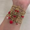 Bracciale Moda Fragola e Ciliegia - Serie Frutta Resistente al Colore