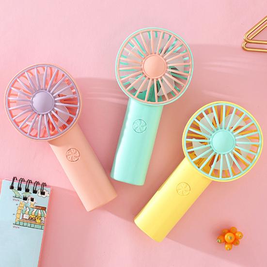 USB Rechargeable Mini Handheld Fan Speed Adjustable Summer Cooling Fan Quiet Portable Travel Outdoor Small Personal Fan