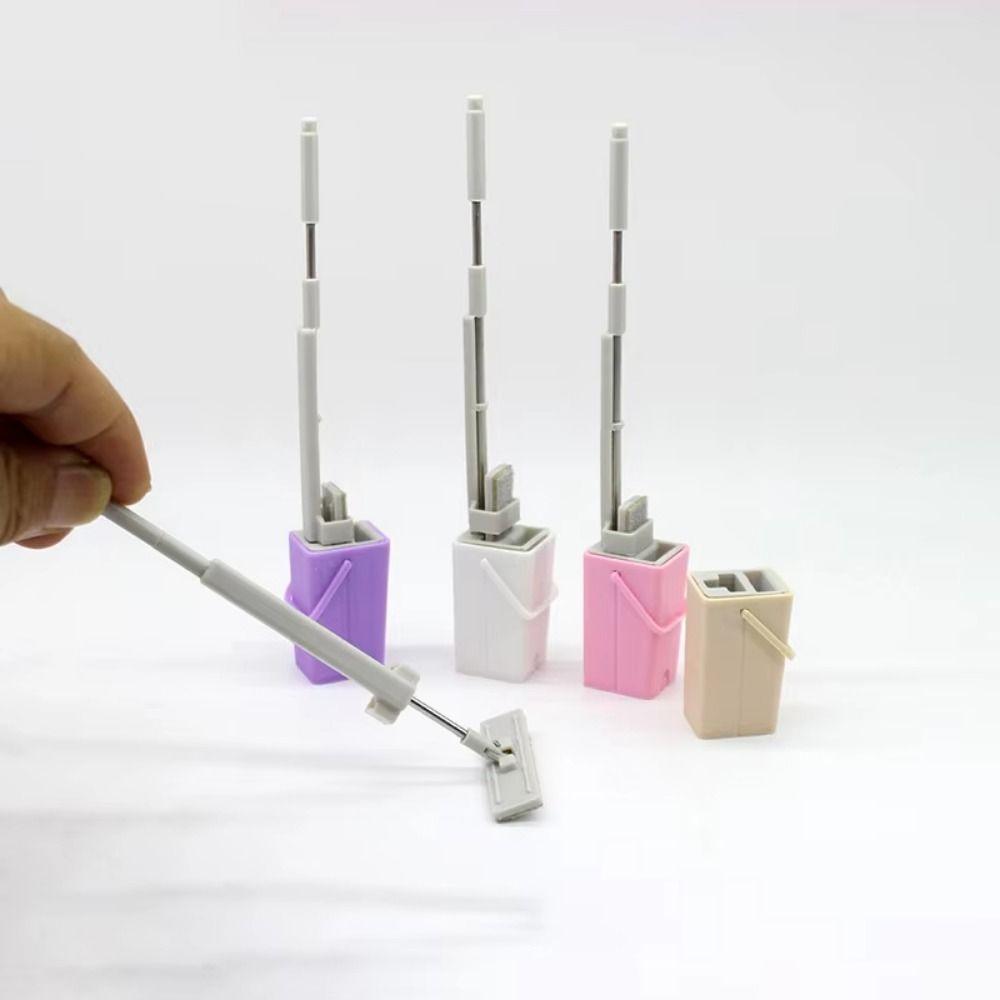 Pretend Play Miniature Cleaning Mop 1/12 Scale Doll Flat Mop Dollhouse Broom Mop  OB11 BJD