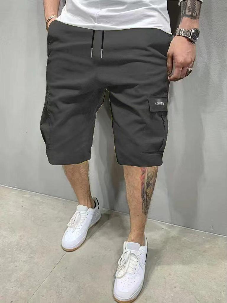 Men's Cross-Border Summer Cargo Shorts - American & European Size, Beach & Five-Point Style, Korean Design