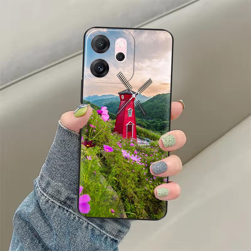 Per OPPO Reno14 F Custodia CPH2743 Cover Morbida in Silicone Gatto Carino Dipinto Protezione Fundas Per OPPO Reno 14F Reno14F Cover Posteriore Borse