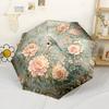 Blumen Vogel Garten Szene Tragbarer Automatischer Regenschirm mit 8 Speichen Kompaktes Design für Damen/Herren Modisches Hochzeitsfeier Geschenk