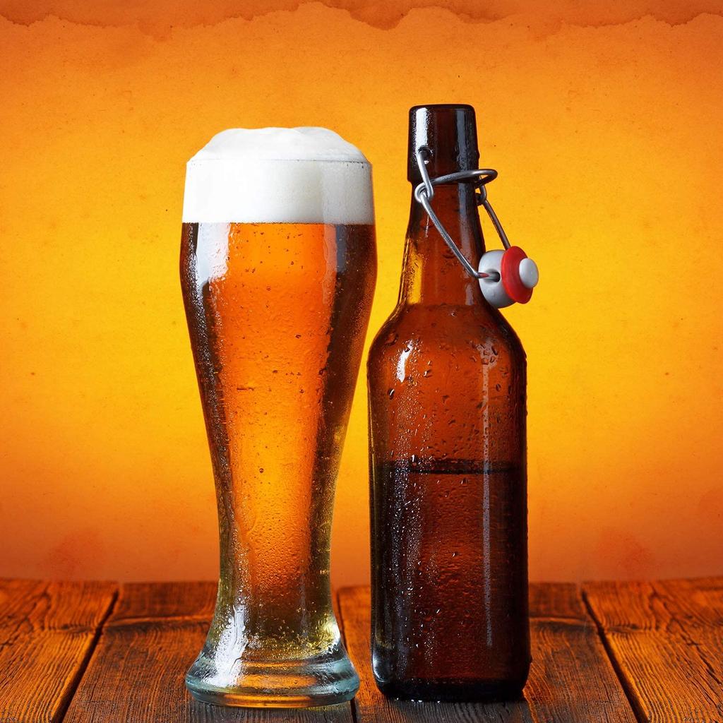 Morning Place Stylish Beer Glasses, Set of 4, Foaming, Dishwasher Safe, 500ml (Set of 4)