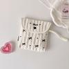 Menstruation Towel Storage Embroidery Cherry Cosmetic Bag Bowknot Bow Makeup Bag  Girls