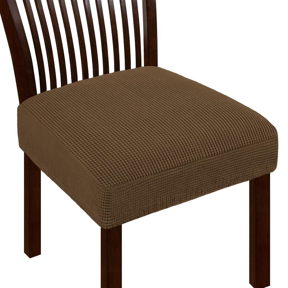 

Elastic Chair Slipcovers for Home Banquet Dining Room Jacquard Chair Seat Cover Solid Color Removable Washable Chair Covers 1PC