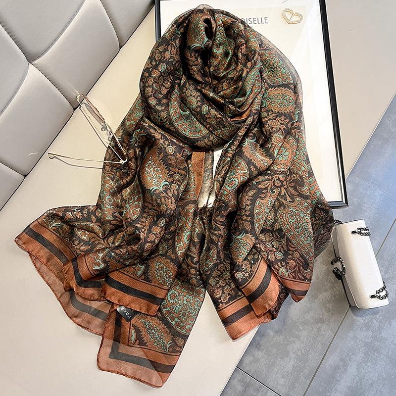 Women Scarf Fashion Large Silk Scarves Shawls Wraps Female Hijabs Pashmina Foulard Bandana Neck Hijabs Long Size Scarfs