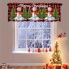 1PC Semi-Sheer Easy Install Swag Valance Atmosphere Scarf Xmas Bedroom No-Drill Christmas Festive Valance Holiday 137x45cm