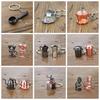 Mini Coffee Handle Keyring Pitcher Moka Pitcher Keyring Creative Barista Coffee Keychain  Girl Gift