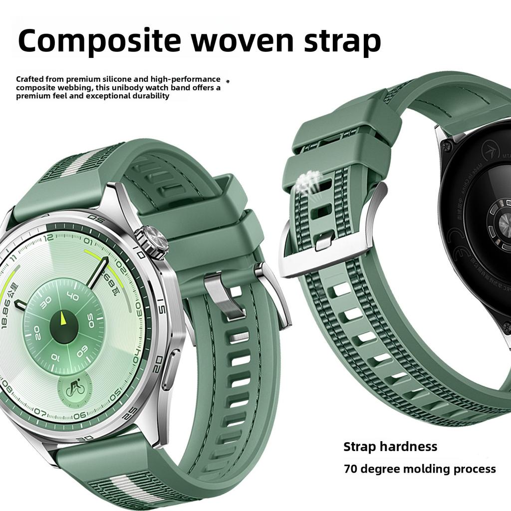 22mm Silikonový Pletený Nylonový Řemínek pro Huawei Watch GT6 Pro 46mm Pásek Nárameník pro Huawei GT5/GT4/GT3 46mm Náramek Řemínek na Hodinky