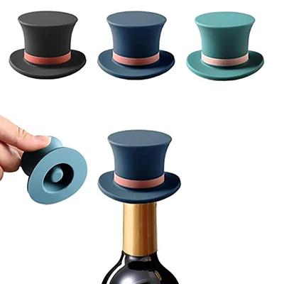 Wiederverwendbare Silikon Wein Stopfen Kappe Stecker Hut Form Vakuum Versiegelt Flasche Stop Abdeckung Hause Wein Flasche Stopper Bar Werkzeuge