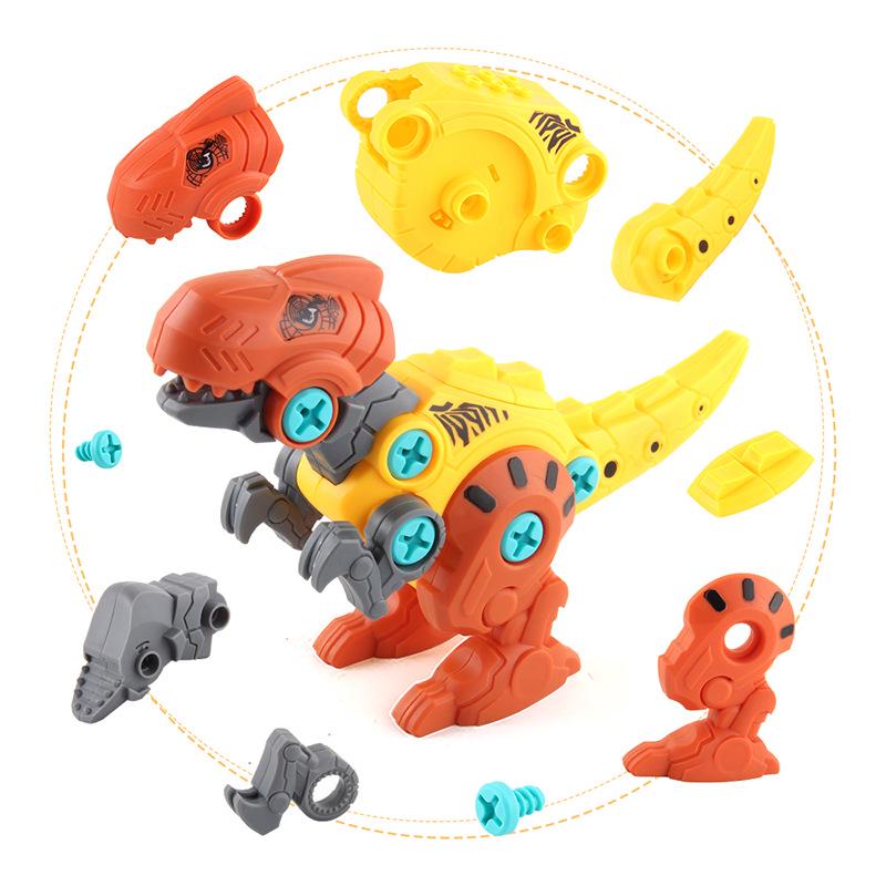 Boy's Dinosaur Building Set with Electric Drill and Nuts