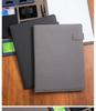 Premium A4 Faux Leather Folder with Magnetic Buckle & Document Clip for Business Meetings