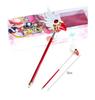 Anime Girls Pink Carcaptor Sakura Princess Dress Cosplay Costume Lolita Dress For Card Combat Uniform Apron Dress with Hat
