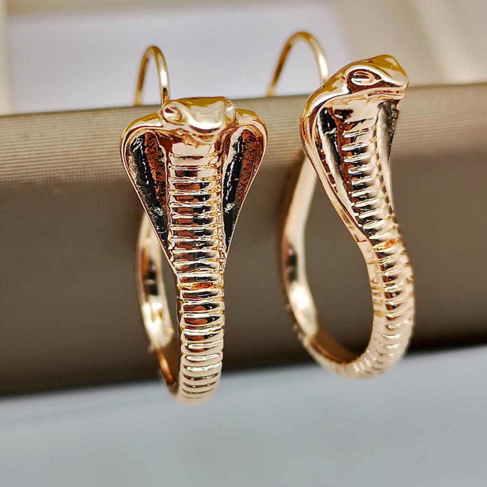 Stylish Vintage Women Carved Snake Dangle Pendant Dangle Hook Earrings Jewelry Jewelry Gift