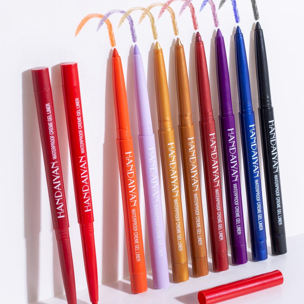 Mat Eyeliner Kalem Su Geçirmez Kalem Hassas Uzun Ömürlü Göz Kalemi Pürüzsüz Eyeliner Döndürebilir