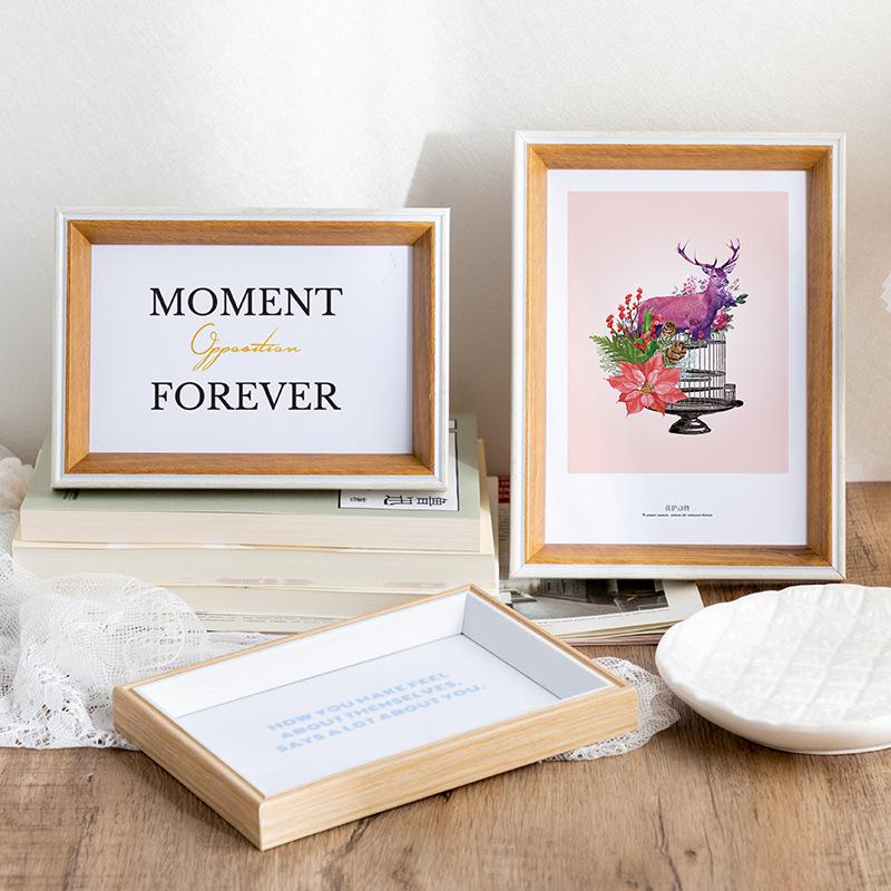 Simple Creative Photo Frame: 5 to 10-inch & A4 Sizes for Desktop & Wall Decoration