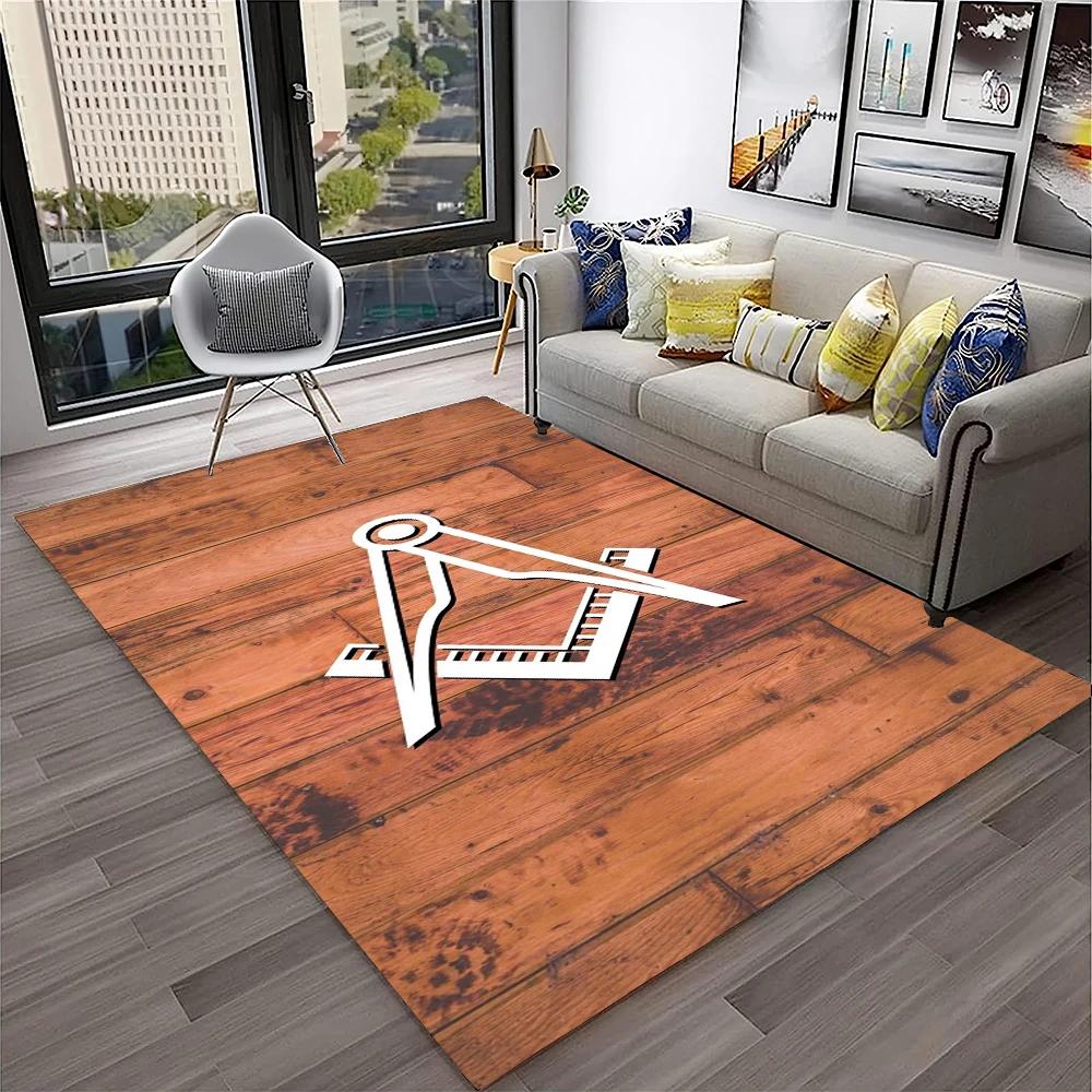 Masonic Freemasonry Illuminati Ring Carpet Rug for Home Living Room Bedroom Sofa Doormat Decor,Kid Area Rug Non slip Floor Mat