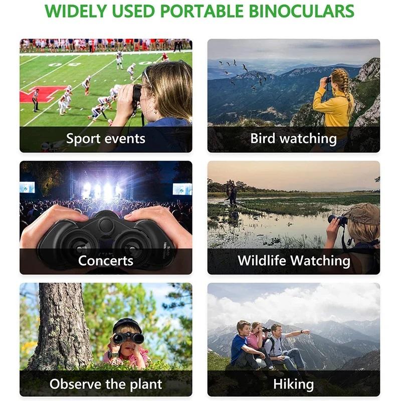 Powerful Telescope 20x Professional Binoculars Low Light Bak4-prism Long Range Waterproof Hunting Camping Equipment