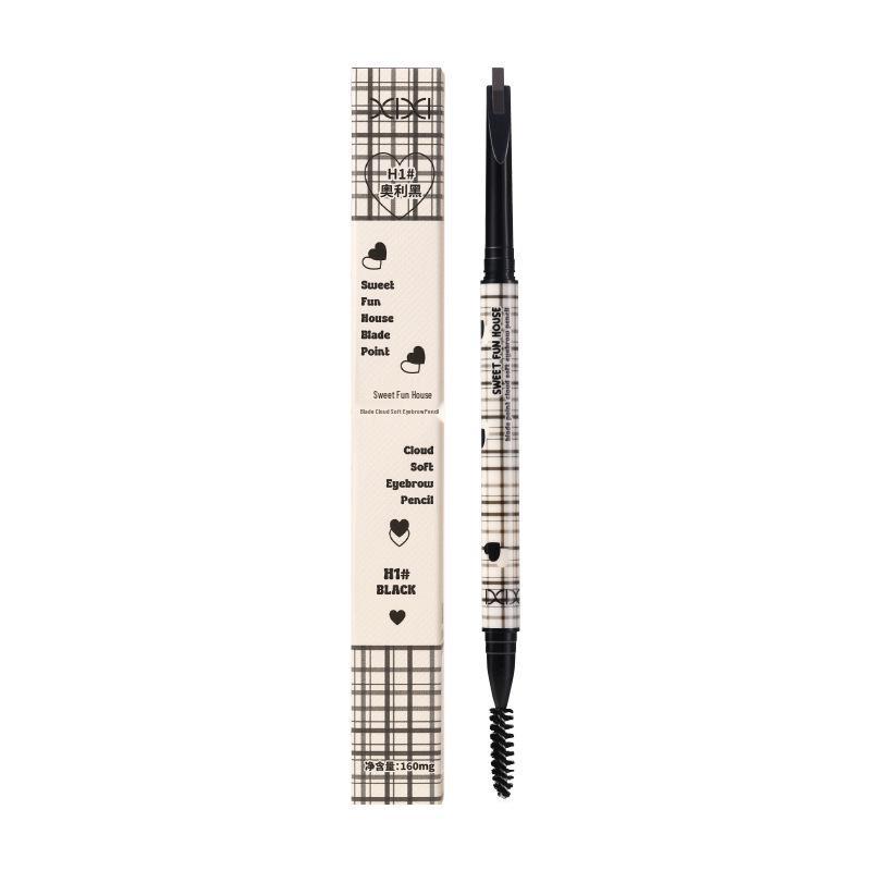 xixi Blade Cloud Double-Ended Waterproof Self-Sharpening Eyebrow Pencil - Smudge-Free, Precise Color Application