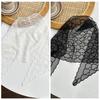Love Heart Lace Scarves Headkerchief Triangle Hijab Scarf Retro Bandanas Shawl  Woman
