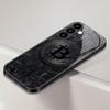 Bitcoin black tempered glass phone case suitable for Samsung Galaxy S26 S25 S24 S22 S21 S20 FE/Ultra/Plus anti drop back cover