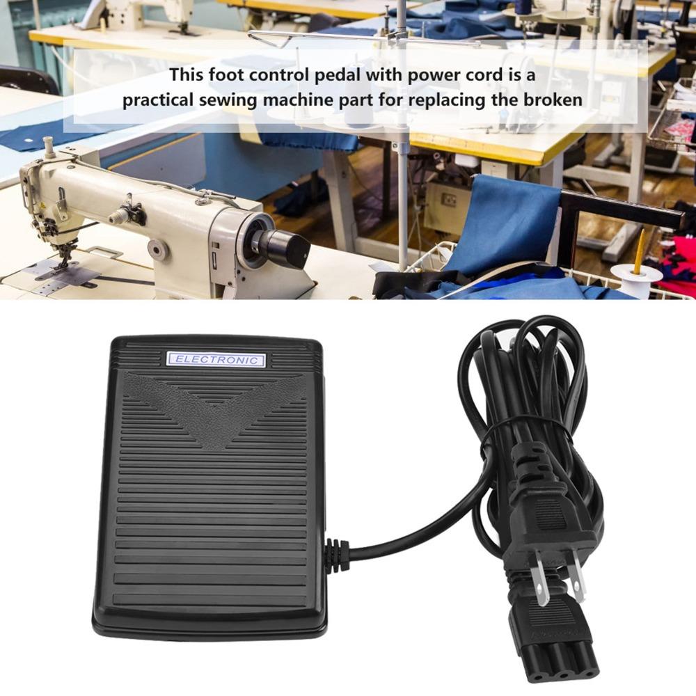 Plastic Sewing Machine Foot Control D Shape Plug Compatible Foot Control Pedal Power Cord Sewing Machine Pedal Household
