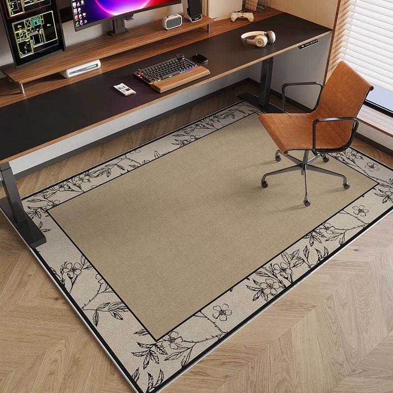 VIKAMA Study Roller Chair Carpet Bedroom Office Computer Chair Floor Mat Living Room Coffee Table Mat Home Decoration