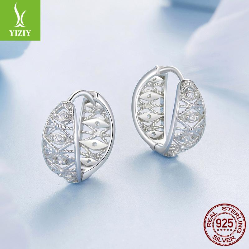 Sparkling Lace Earrings For Women, French Elegance S925 Sterling Silver Earrings Earrings