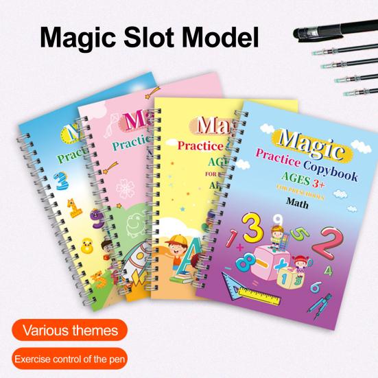 Grooved Writing Exercise Book Kit for Kids Ages 45721 Handwriting Workbook