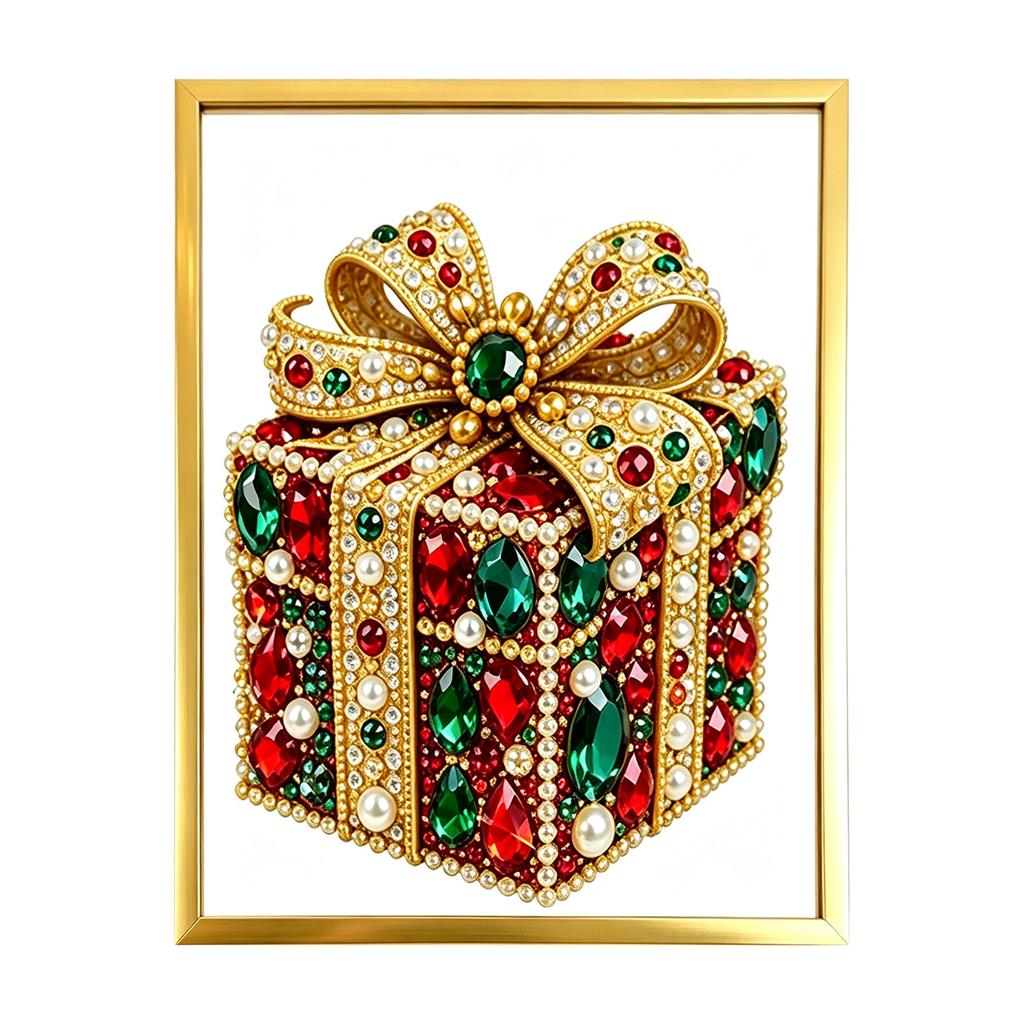 Christmas Tree Jewelry Framed Kit with Supplies for DIY Holiday Decor