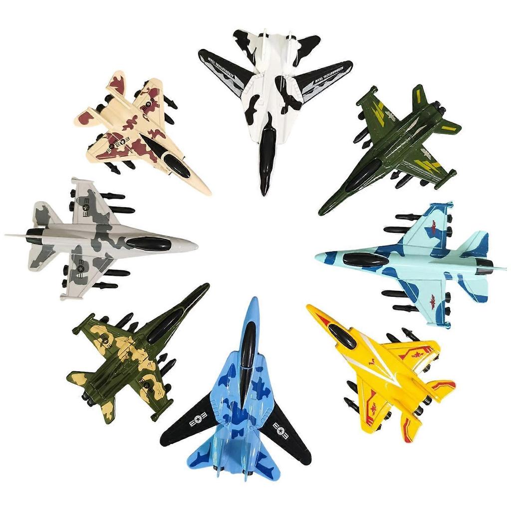 8Pcs Alloy Fighter Toys Ornament Souvenir Durability Decorative Toy Aircraft