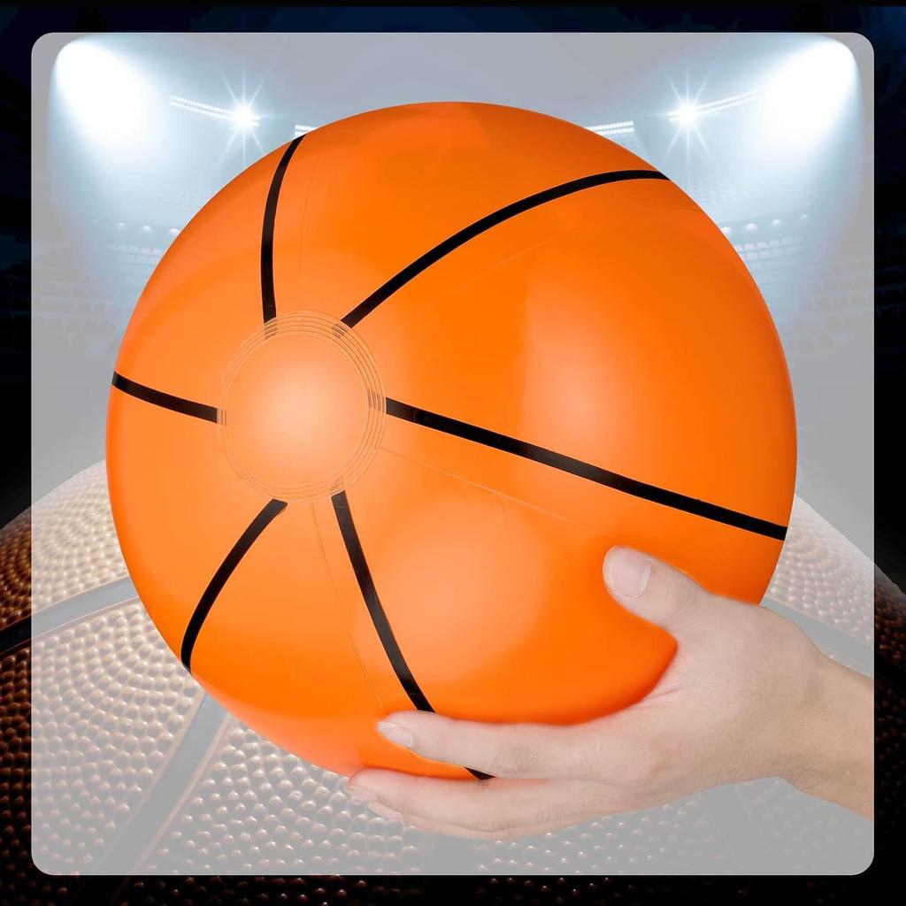 Inflatable Basketball Hoop Game Toy for Sports Theme Party Decorations, Outdoor Birthday Favors, and More