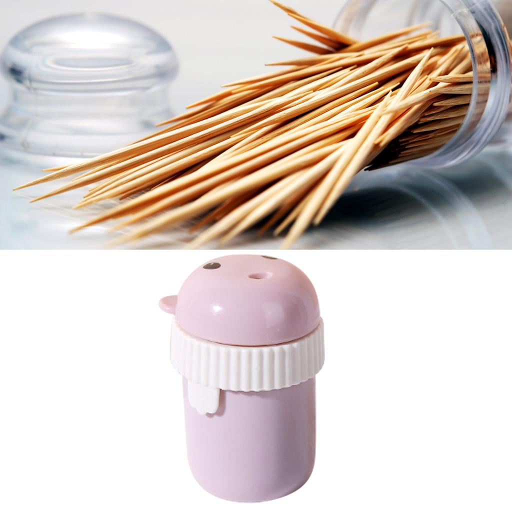 Toothpick Holder Portable Plastic Toothpick Container Cute Multifunctional Toothpick Dispenser for Living Room Hotel Restaurant