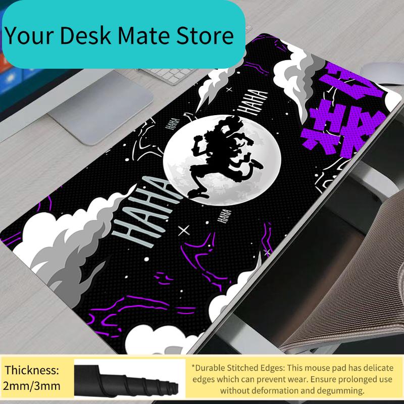 Gaming Mouse Pads One Piece Luffy Moon Silhouette Anime Gaming Mouse Pad Large Desk Mat