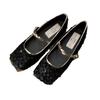 Sequined Mary Jane Single Shoes Women's Shoes 2025 New Spring Flat Bottom Niche High-end French Temperament Evening Shoes