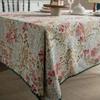 Tablecloth French Retro Embroidery Contrasting Color Dining Table Cloth Jacquard Rectangular Tablecloth Atmosphere