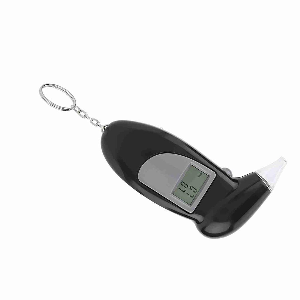 Digital LCD Screen Alcohol Breath Tester Portable Keychain Breath Analyzer 10pcs Mouthpiece