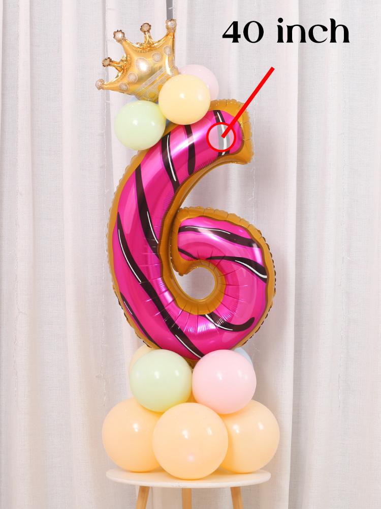 Sweet Donut Ice Cream Cake Foil Balloons Love Helium Balloon Baby Shower Birthday Party Decoration Kids Toy Digital Figure Globo